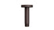 Contour & Foundry 4" Straight Shower Arm with Flange in Architectural Copper