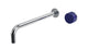 Foundry One Handle Wall Mount 12" Lavatory Faucet with Groove Ceramic Knob Handle in Polished Chrome