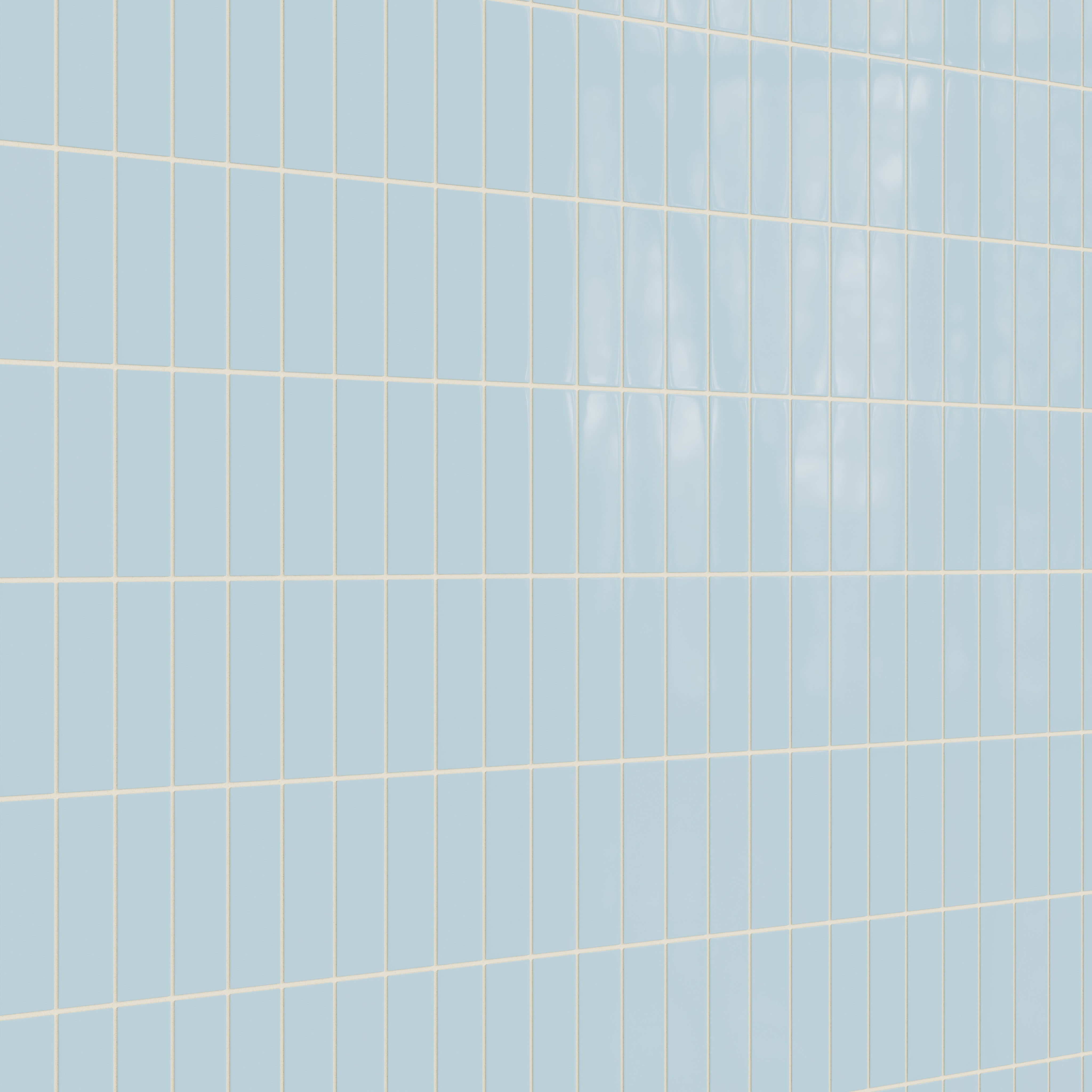 2x6 Natural Press Ceramic Tile in Egyptian Blue Gloss