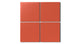4x4 Natural Press Ceramic Tile in Vermillion Matte