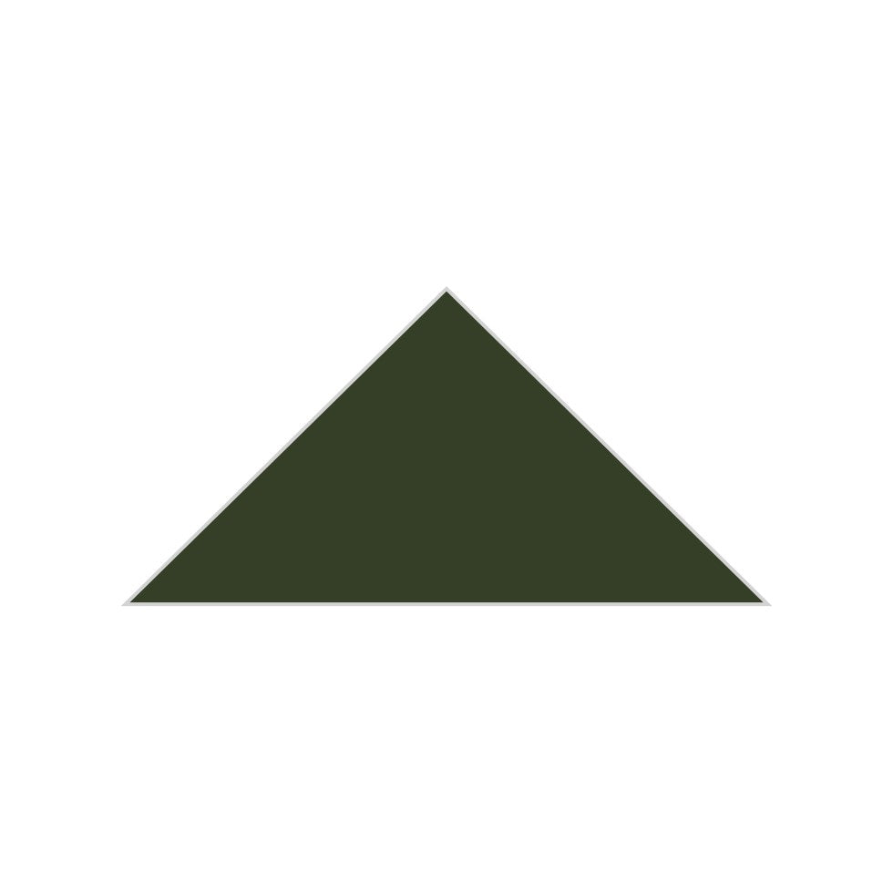 6" Triangle Original Ceramic Tile in Hunter Green Gloss