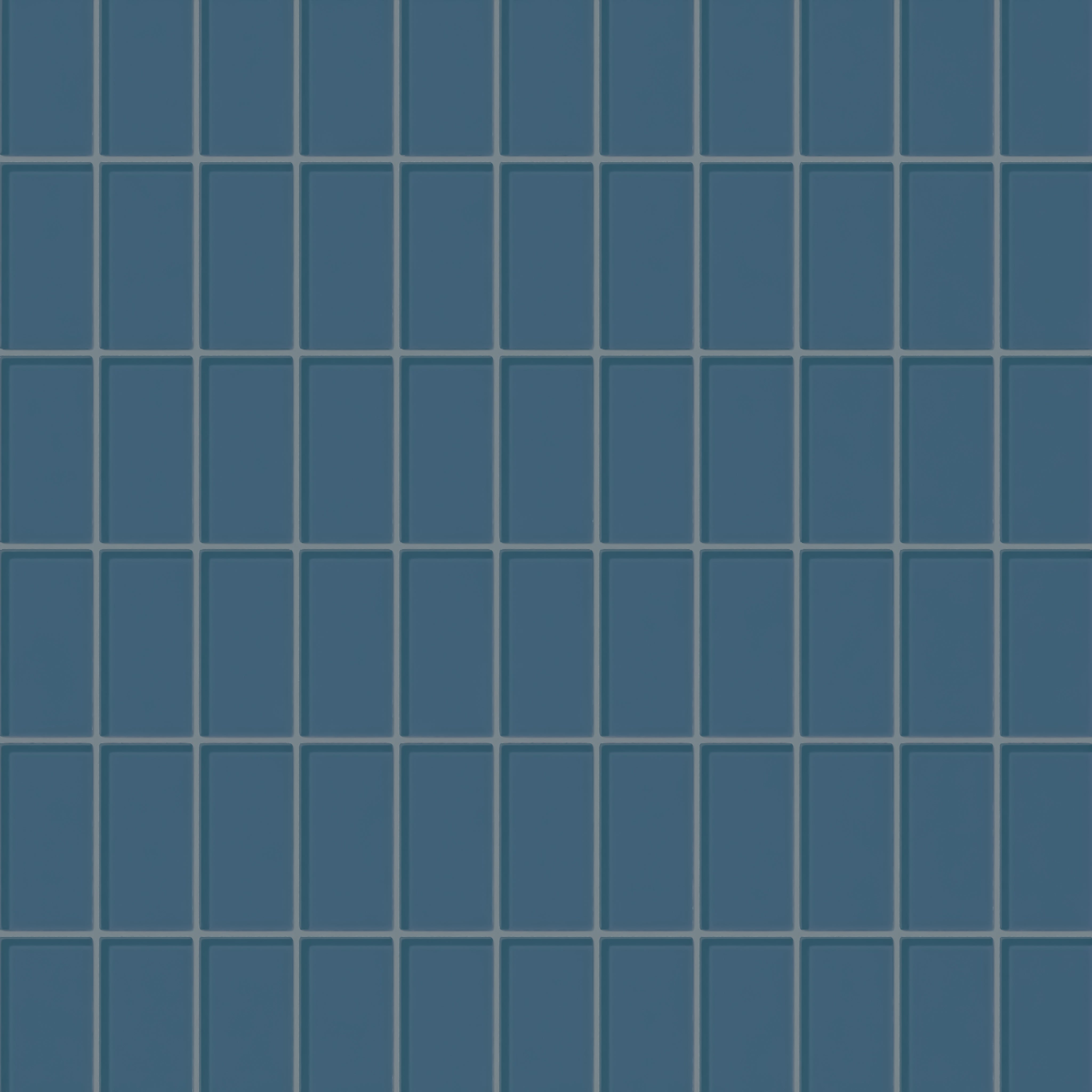 2x4 Straight Set Sheeted Glass Mosaic Tile in Blue Jay Gloss