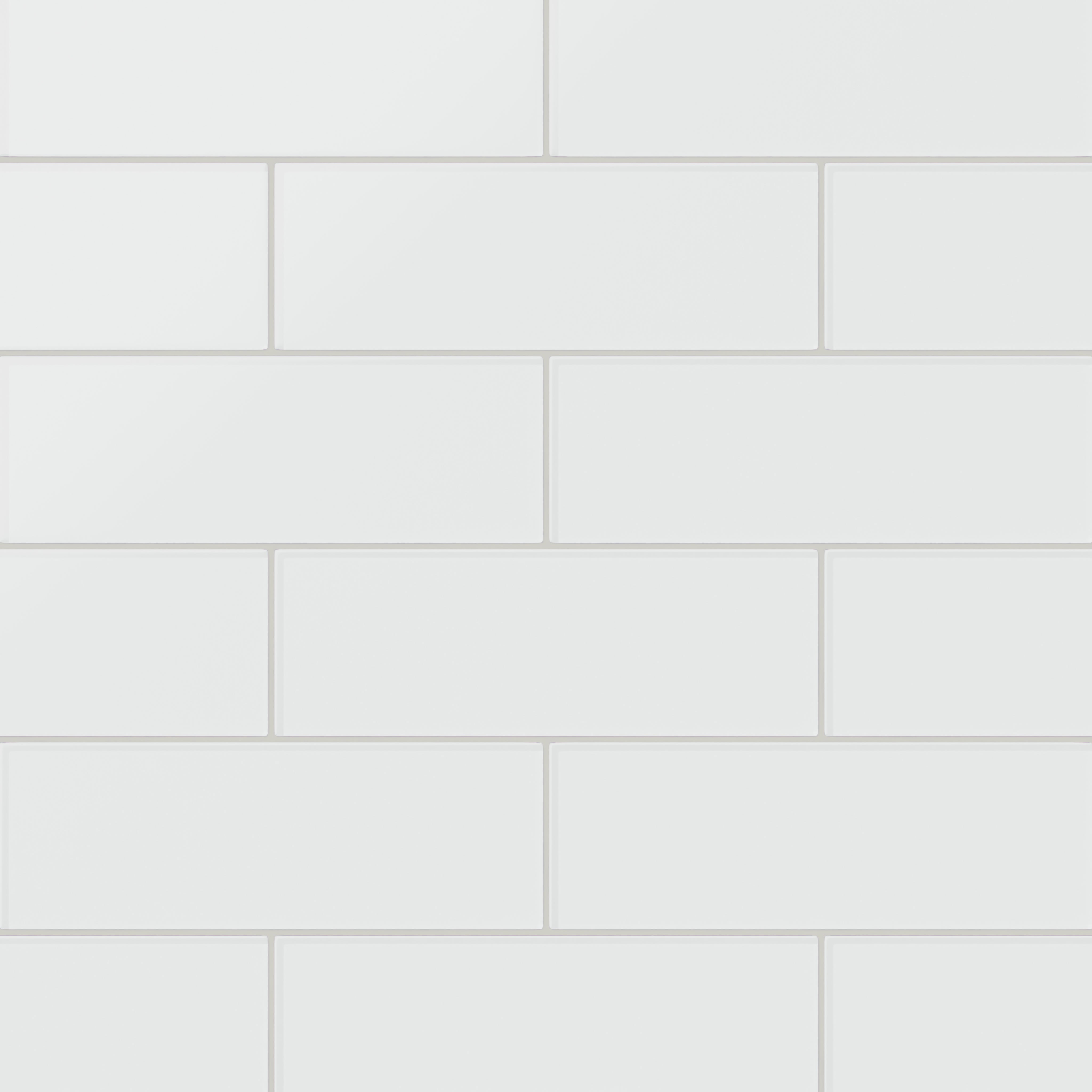 4x12 Glass Tile in Egret Matte
