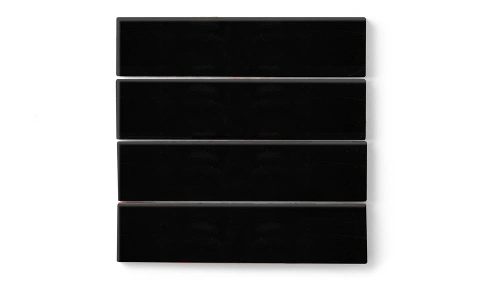 3x12 Original Ceramic Tile in Raven Gloss