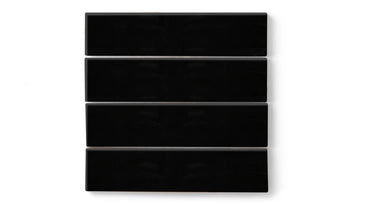 3x12 Original Ceramic Tile in Raven Gloss