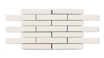 1x6 Half Offset Sheeted Original Ceramic Mosaic Tile in Feldspar Gloss