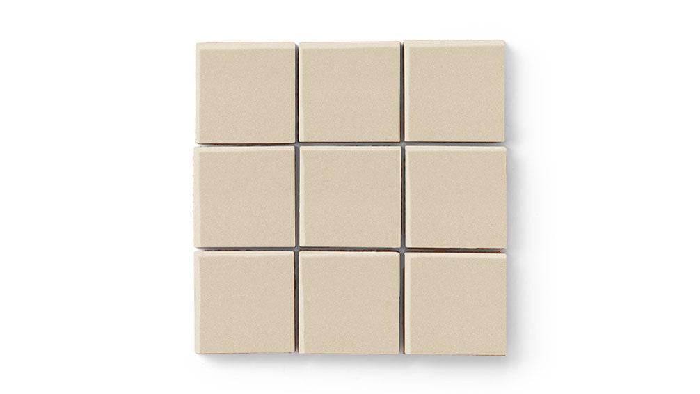 3x3 Straight Set Sheeted Original Ceramic Mosaic Tile in Dolomite Matte