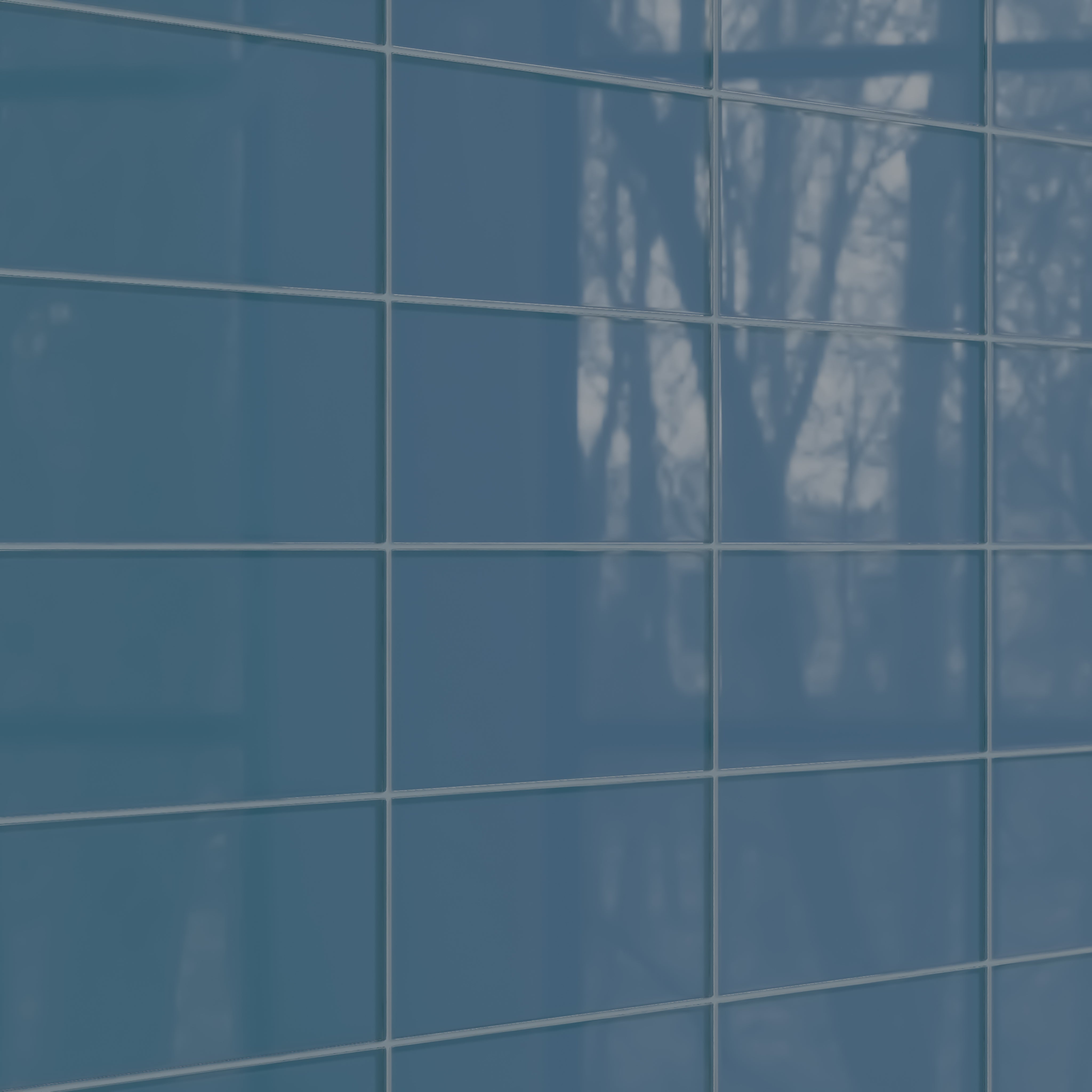 6x12 Glass Tile in Blue Jay Gloss