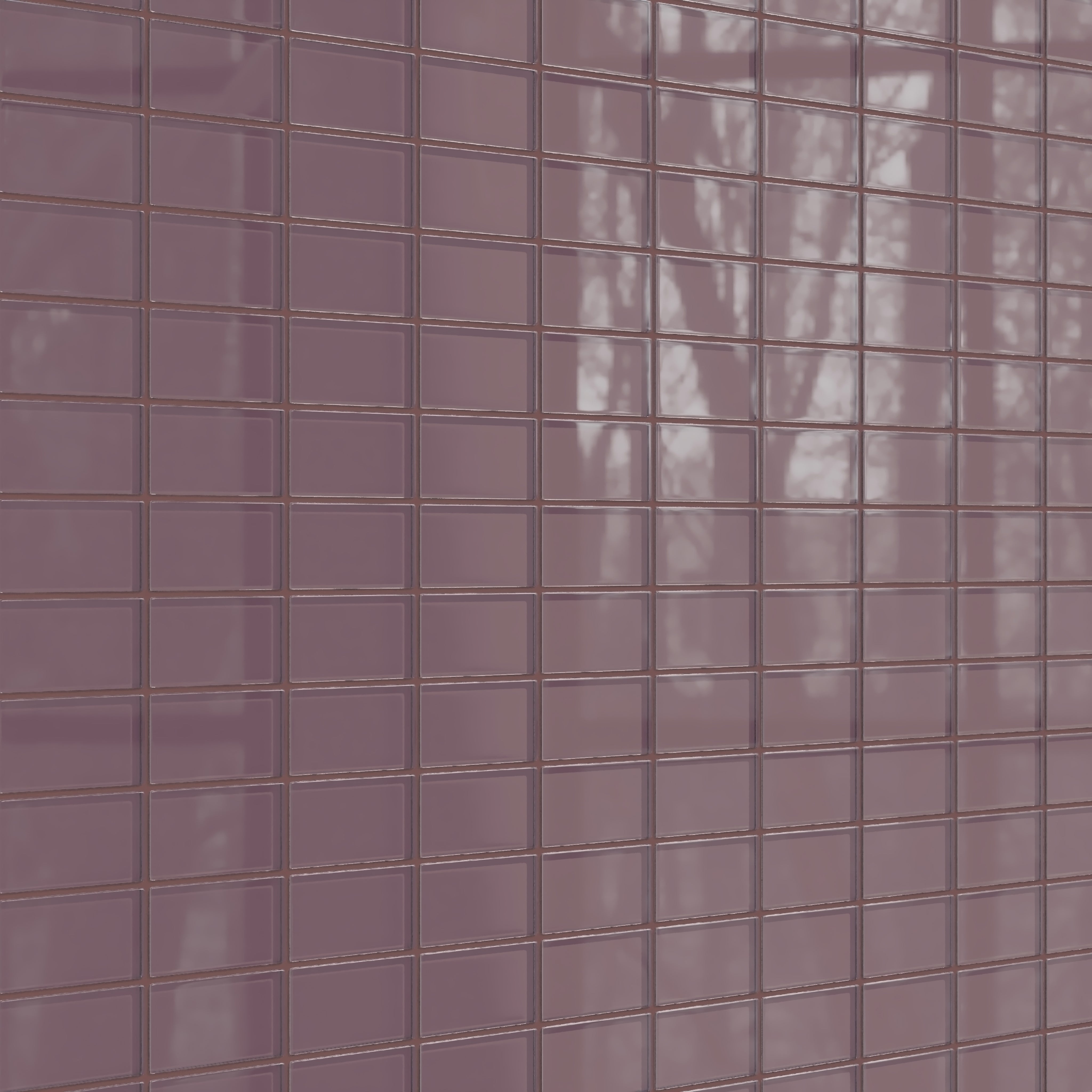 2x4 Straight Set Sheeted Glass Mosaic Tile in Crane Gloss