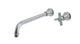 Emerson One Handle Wall Mount 12" Lavatory Faucet with Defined Cross Handle in Satin Chrome