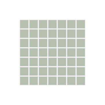 1x1 Straight Set Sheeted Original Ceramic Mosaic Tile in Rosemary Matte