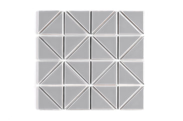 3" Triangle Sheeted - Quadrant Original Ceramic Mosaic Tile in Thistle Gloss