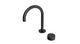 Foundry One Handle Deck Mount Gooseneck Lavatory Faucet with Barrel Knob Handle in Oil Rubbed Bronze