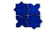 Star & Cross Original Ceramic Tile in Azul Gloss