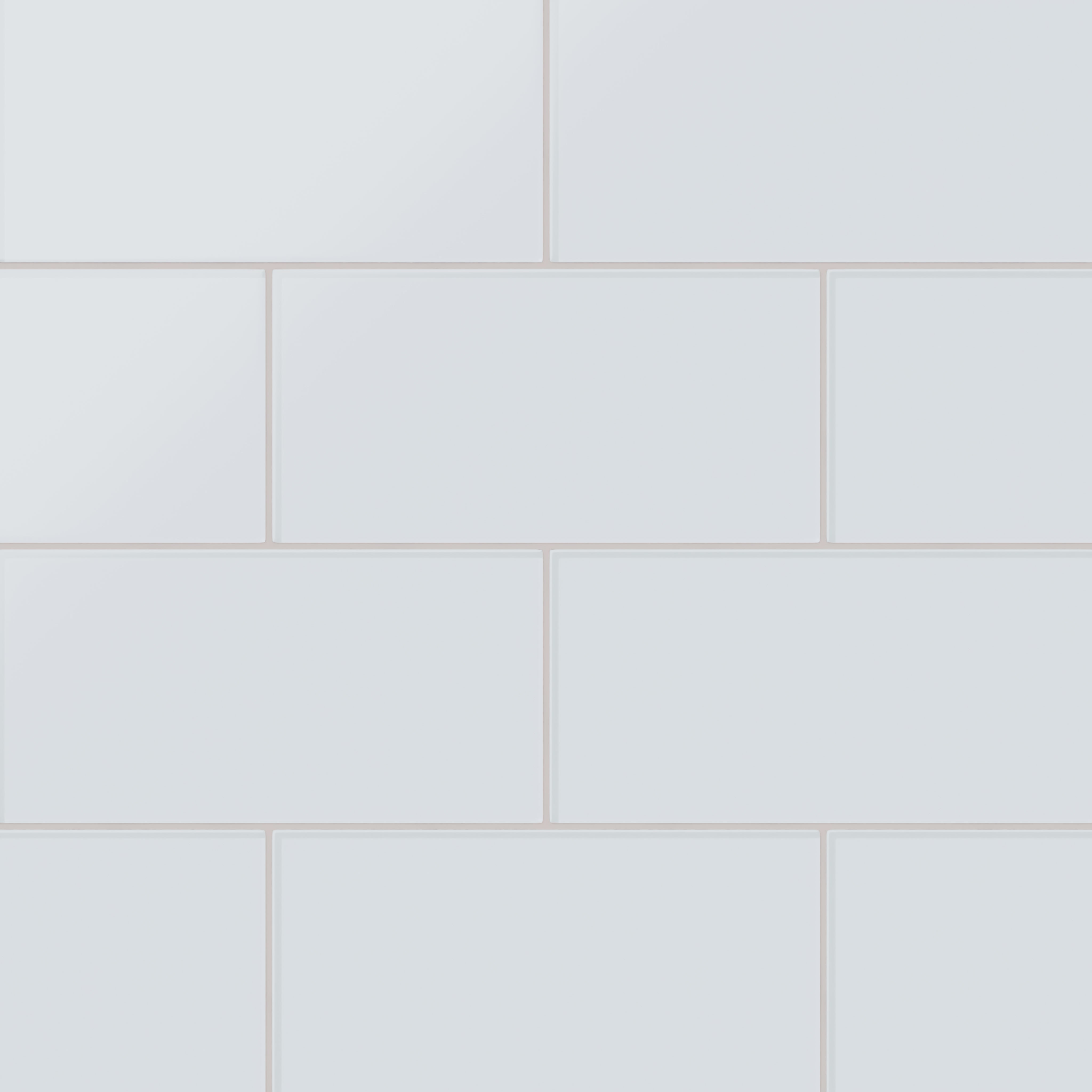 6x12 Glass Tile in Snowy Owl Matte