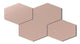 Elongated Hexagon Natural Press Ceramic Tile in Red Jasper Matte