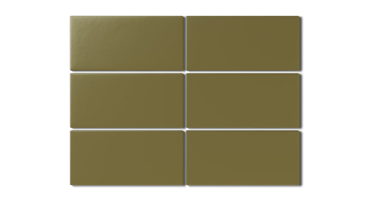 Sap Green 3x6 Matte Natural Press Ceramic Tile