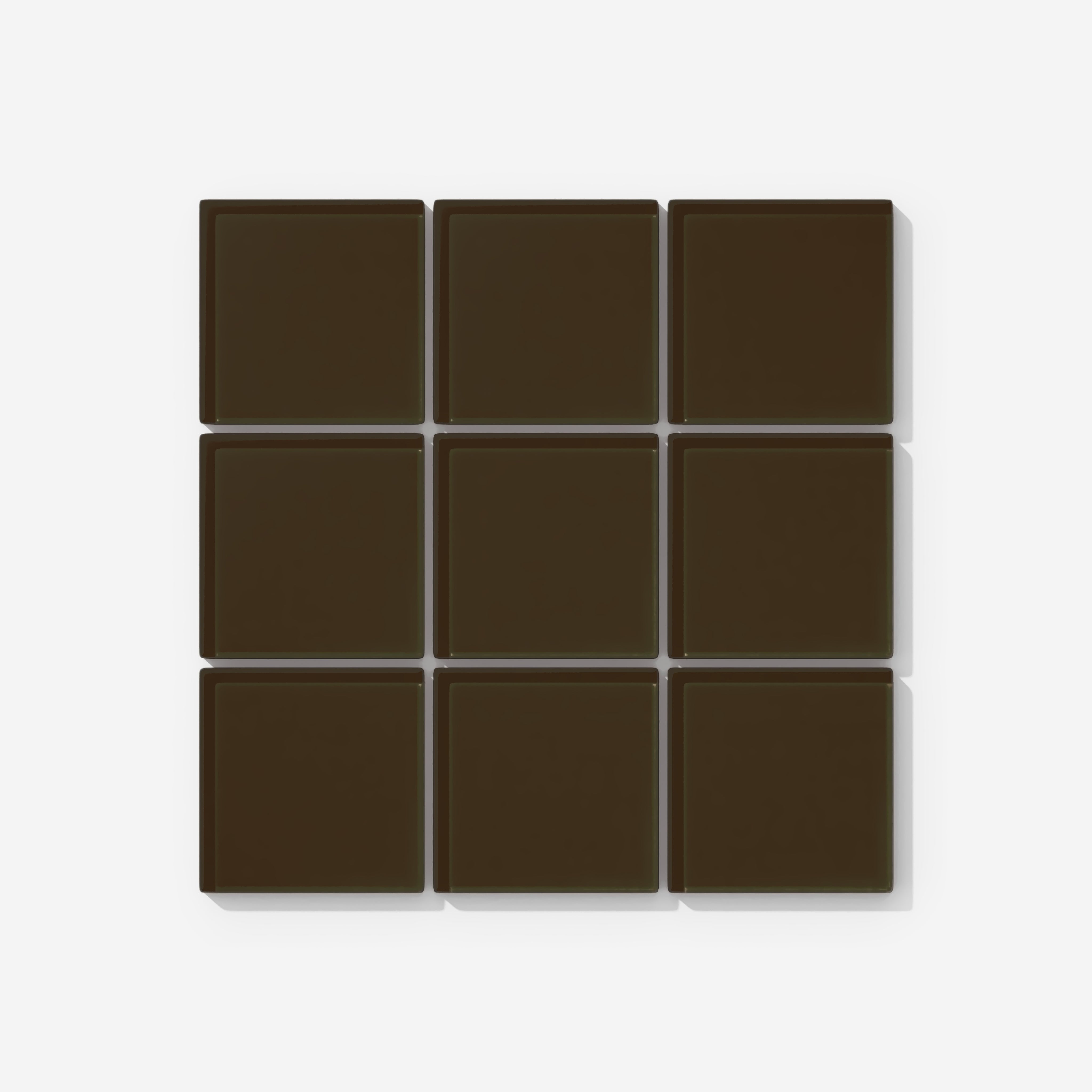 3x3 Straight Set Sheeted Glass Mosaic Tile in Osprey Gloss
