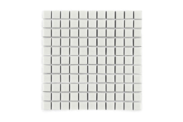 1x1 Straight Set Sheeted Original Ceramic Mosaic Tile in Limewash Matte