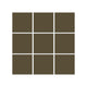 3x3 Straight Set Sheeted Original Ceramic Mosaic Tile in Bonsai Matte
