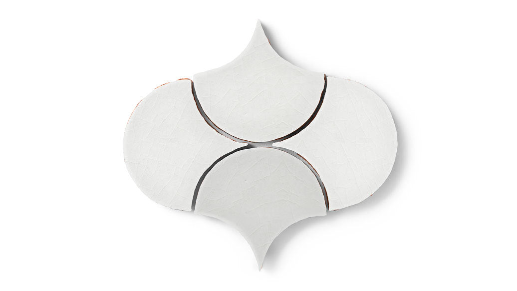 Ogee Drop Original Ceramic Tile in Frost Gloss
