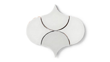 Ogee Drop Original Ceramic Tile in Frost Gloss