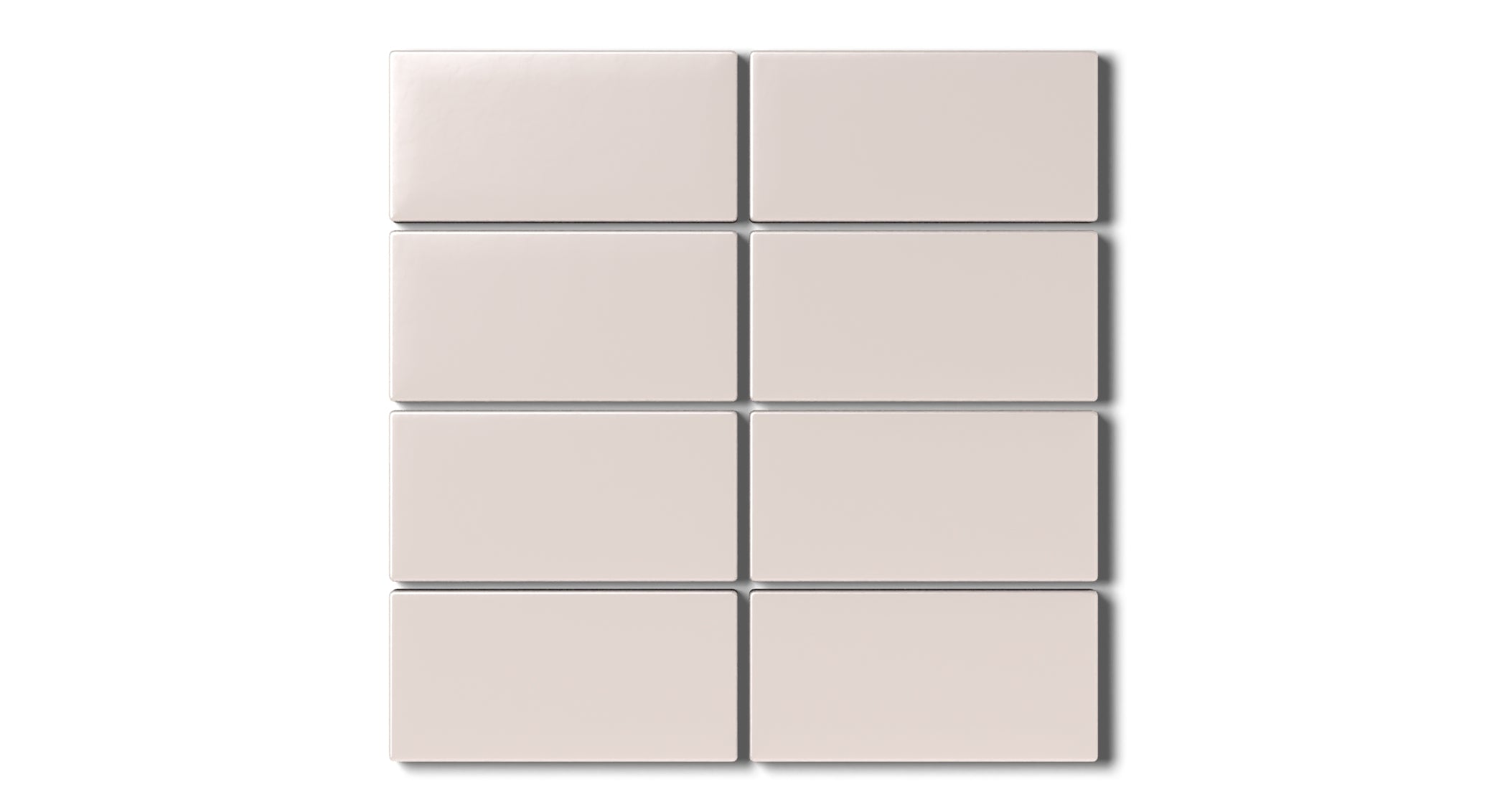 2x4 Straight Set Sheeted Natural Press Ceramic Mosaic Tile in Tyrian Purple Matte