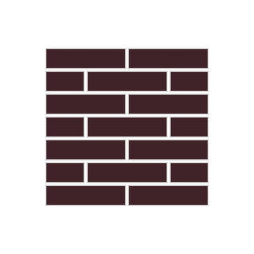 1x4 Half Offset Sheeted Original Ceramic Mosaic Tile in Redwood