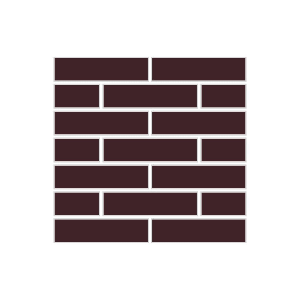 1x4 Half Offset Sheeted Original Ceramic Mosaic Tile in Redwood