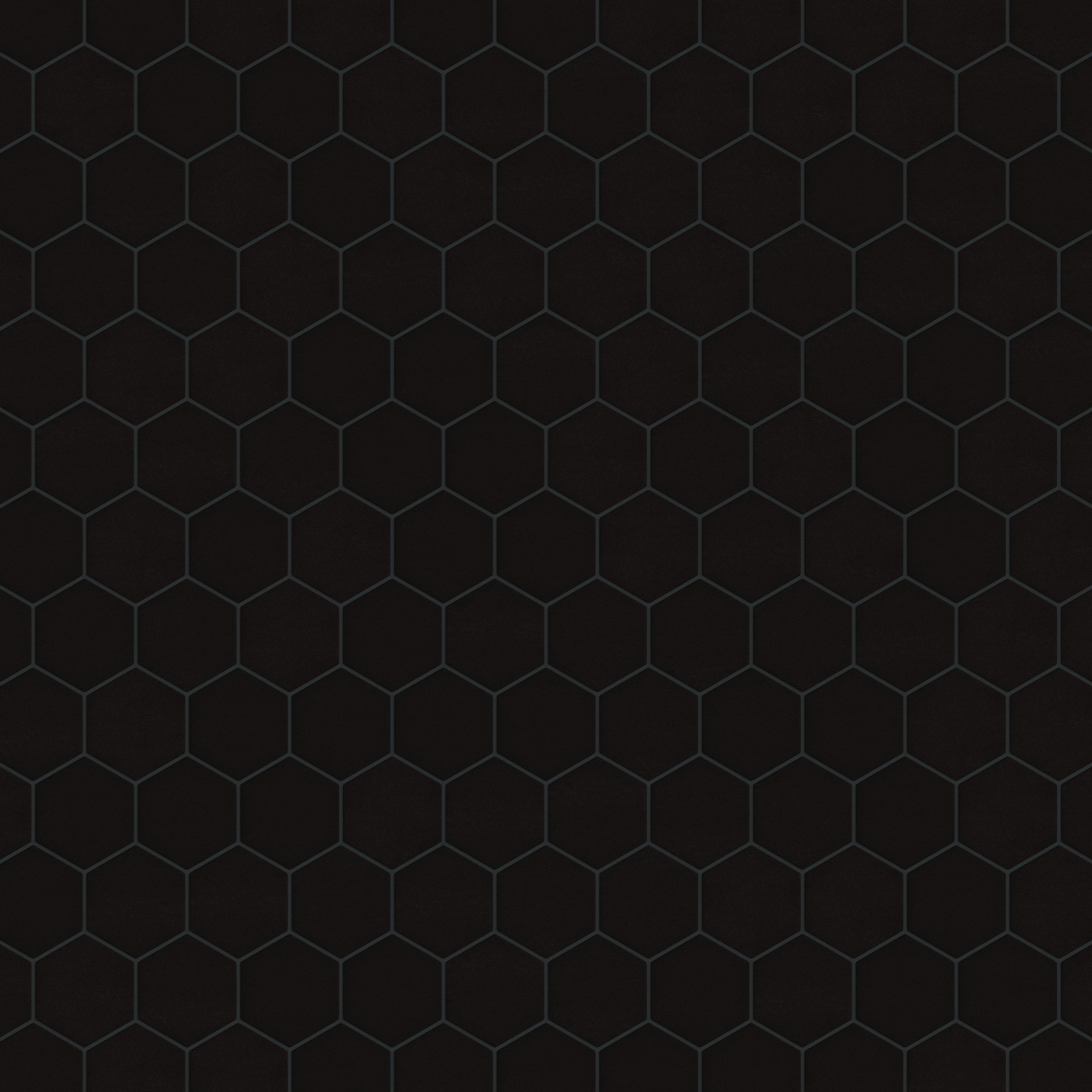 4" Hexagon Original Ceramic Tile in Raven Matte