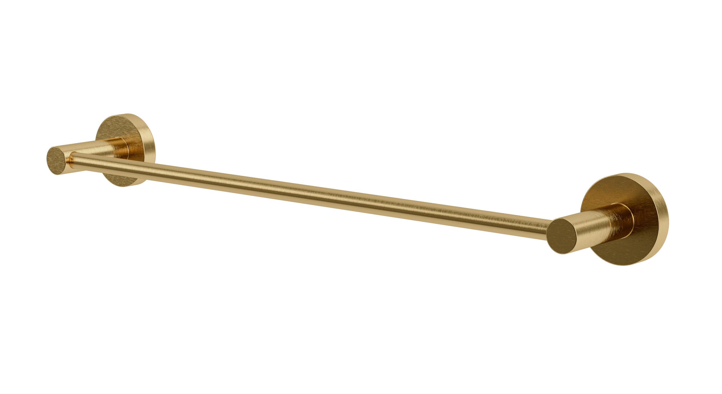 Flatiron Round Towel Bar 18" in Satin Brass