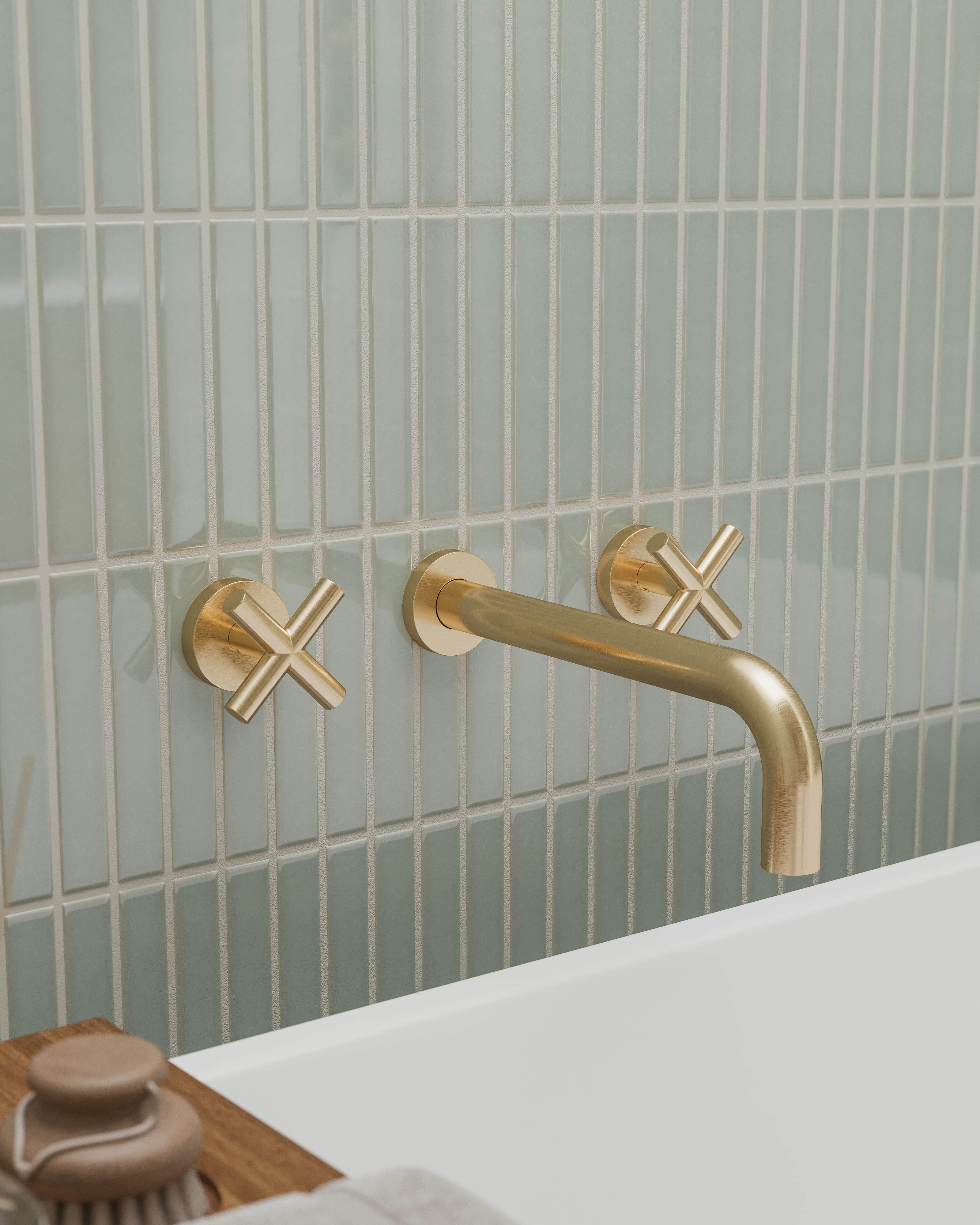 1x6 Straight Set Sheeted Original Ceramic Mosaic Tile in Salton Sea Gloss