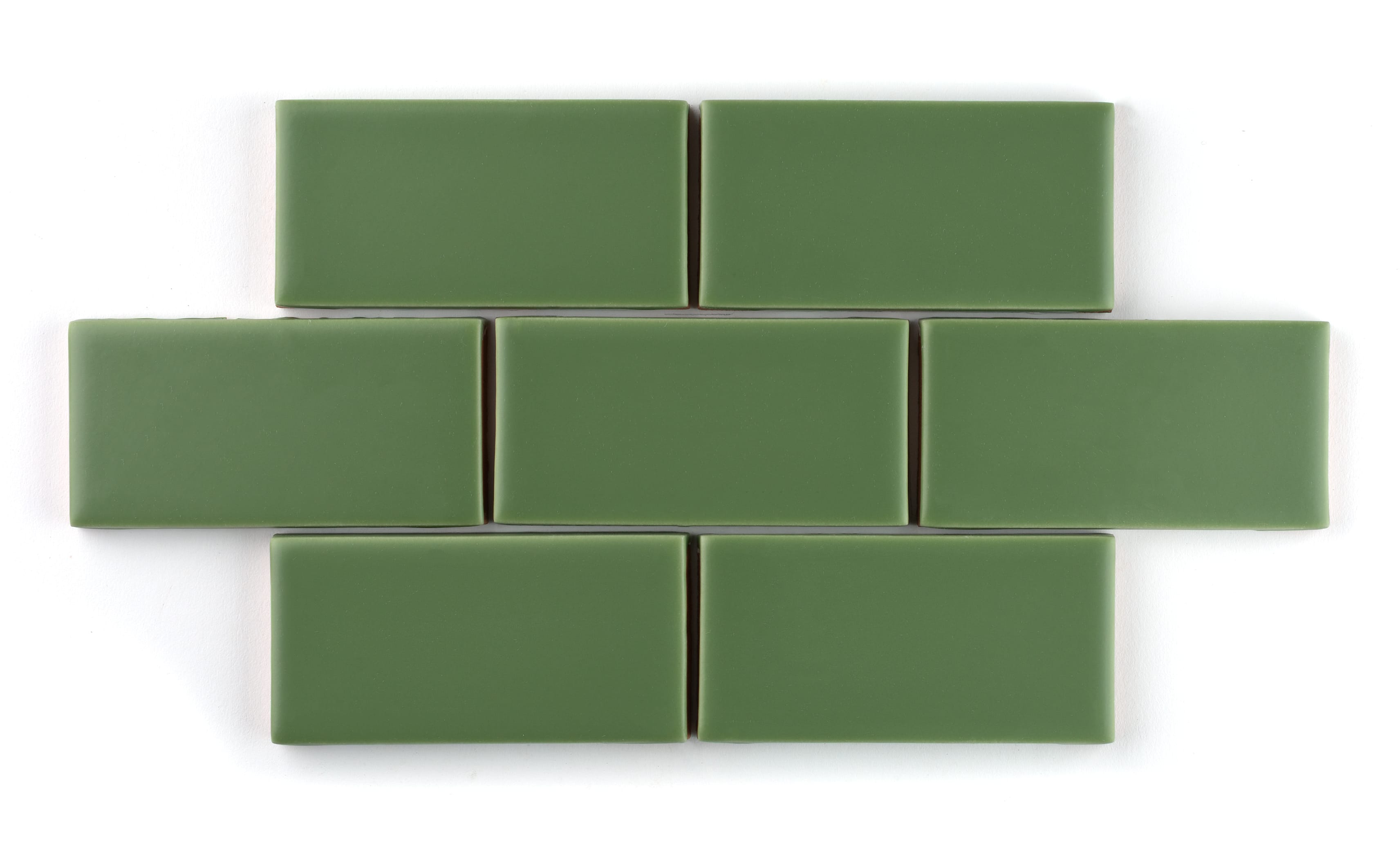 6" Hexagon Original Ceramic Tile in Kelp Matte
