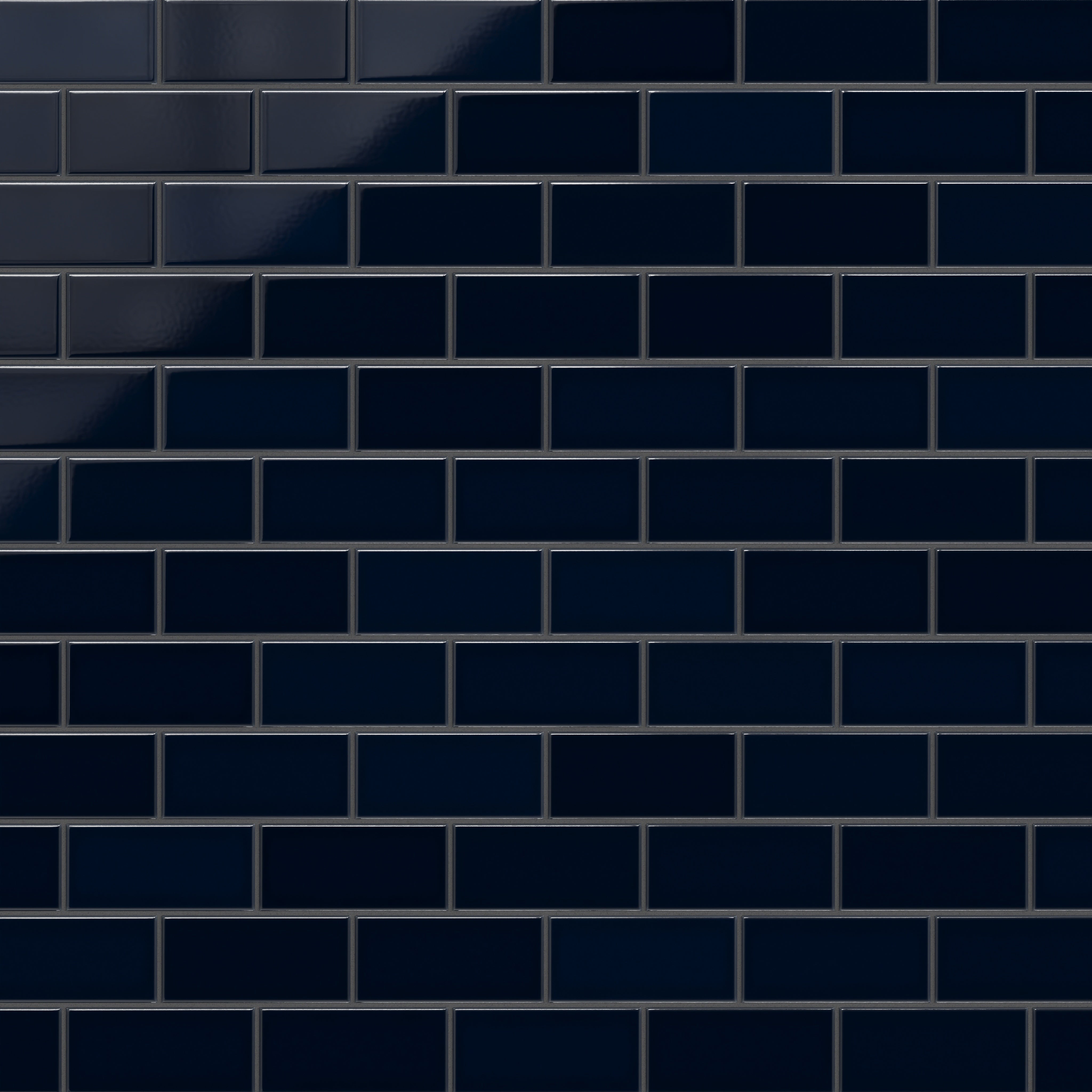 3x6 Original Ceramic Tile in Navy Blue Gloss