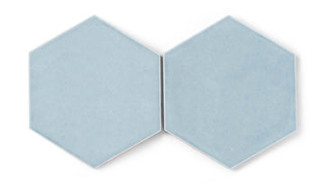 8" Hexagon Original Ceramic Tile in Crater Lake Gloss