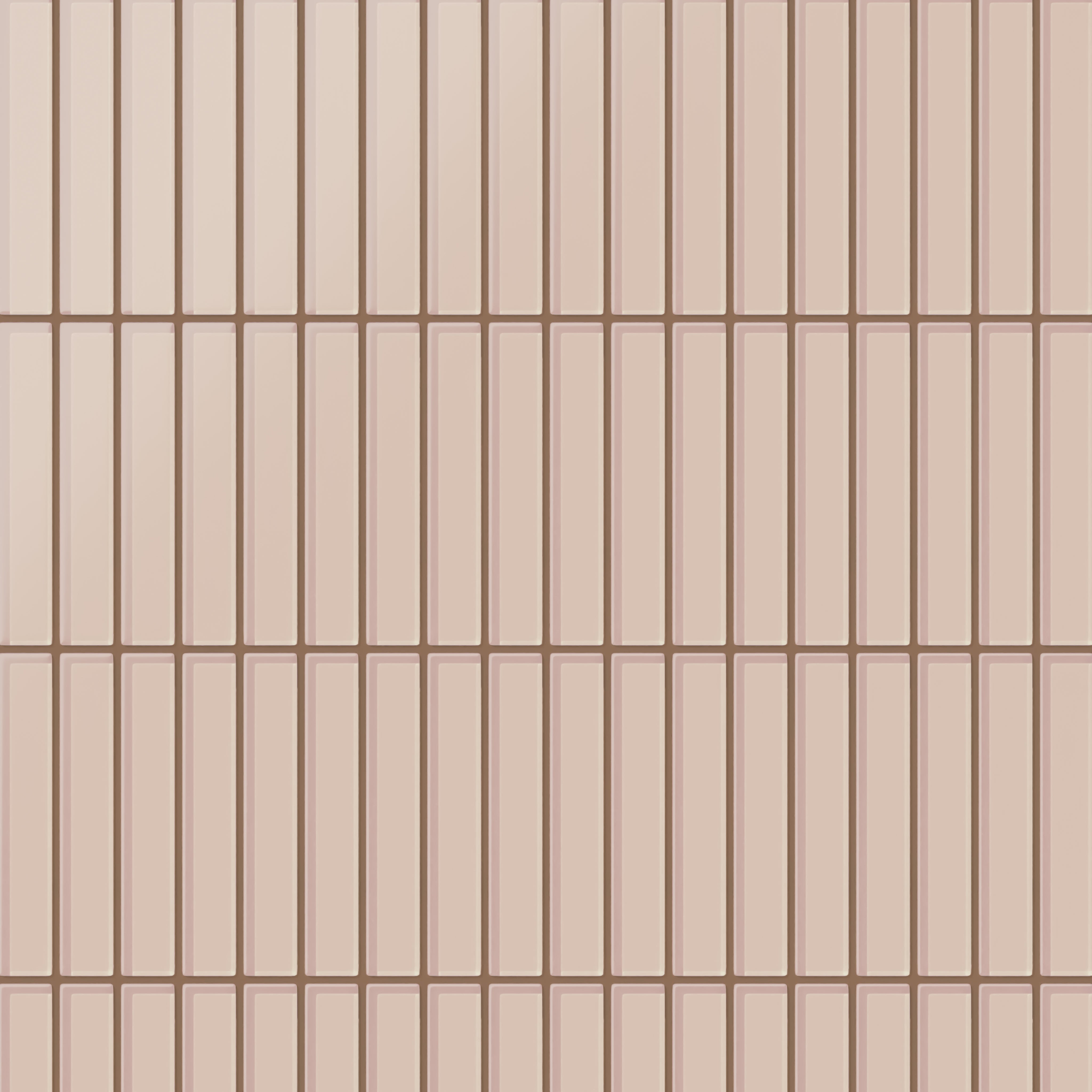 1x6 Straight Set Sheeted Glass Mosaic Tile in Rosy Finch Matte