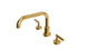 Contour Two Handle Deck Mount Squaretop Bath Trim with Soft Lever Handles in French Brass