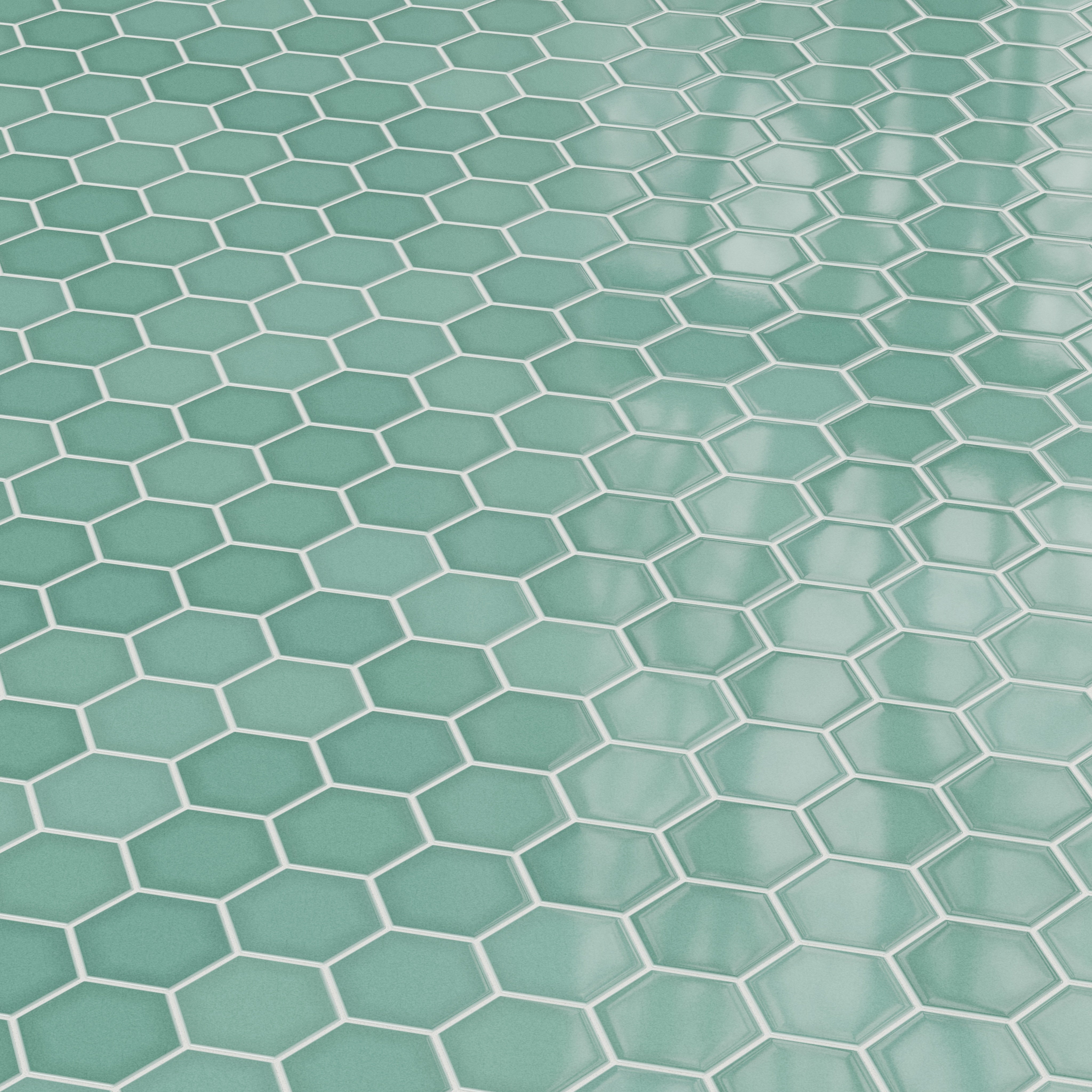 4" Hexagon Original Ceramic Tile in Amalfi Coast Gloss