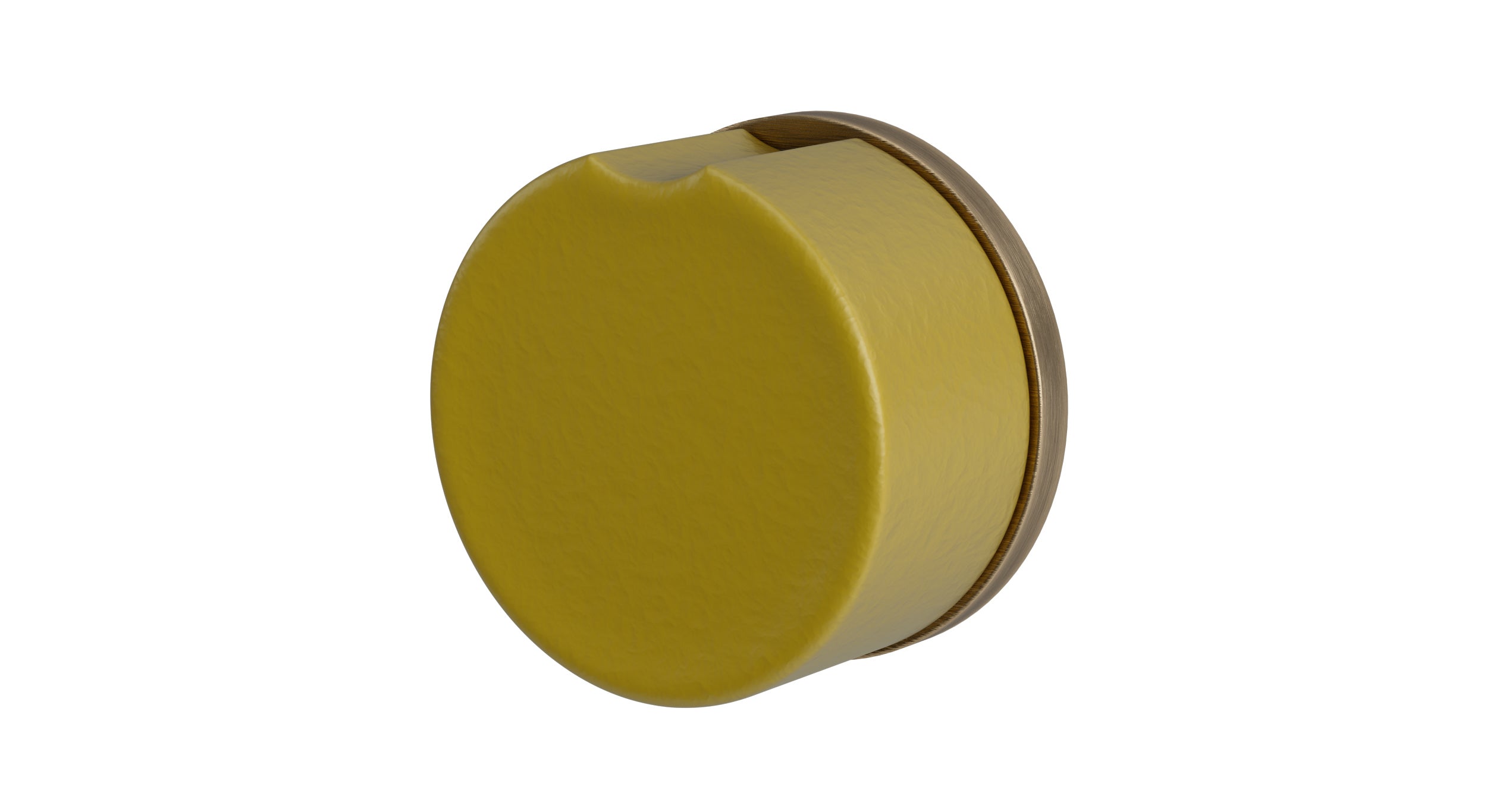 Foundry One Handle Wall Mount Diverter/Volume Control Shower Trim with Groove Ceramic Knob Handle in Antique Brass