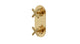 Contour Two Handle Wall Mount Shower Trim with Soft Cross Handles in Satin Brass