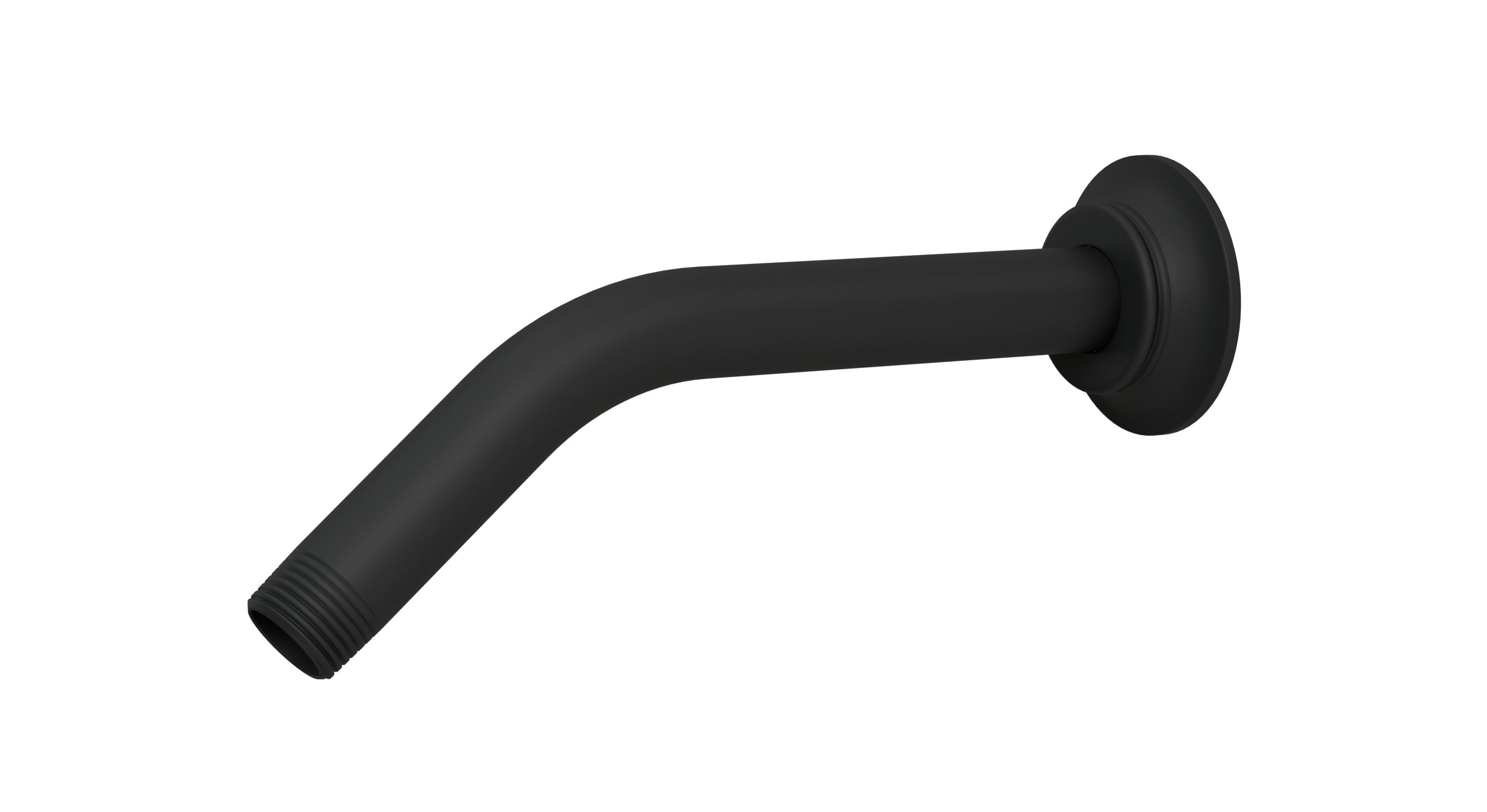 Emerson 45-Degree 8" Shower Arm with Flange in Matte Black