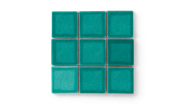 3x3 Straight Set Sheeted Original Ceramic Mosaic Tile in Bora Bora Gloss