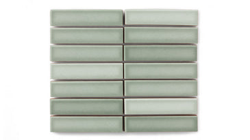 1x4 Straight Set Sheeted Original Ceramic Mosaic Tile in Rosemary Gloss