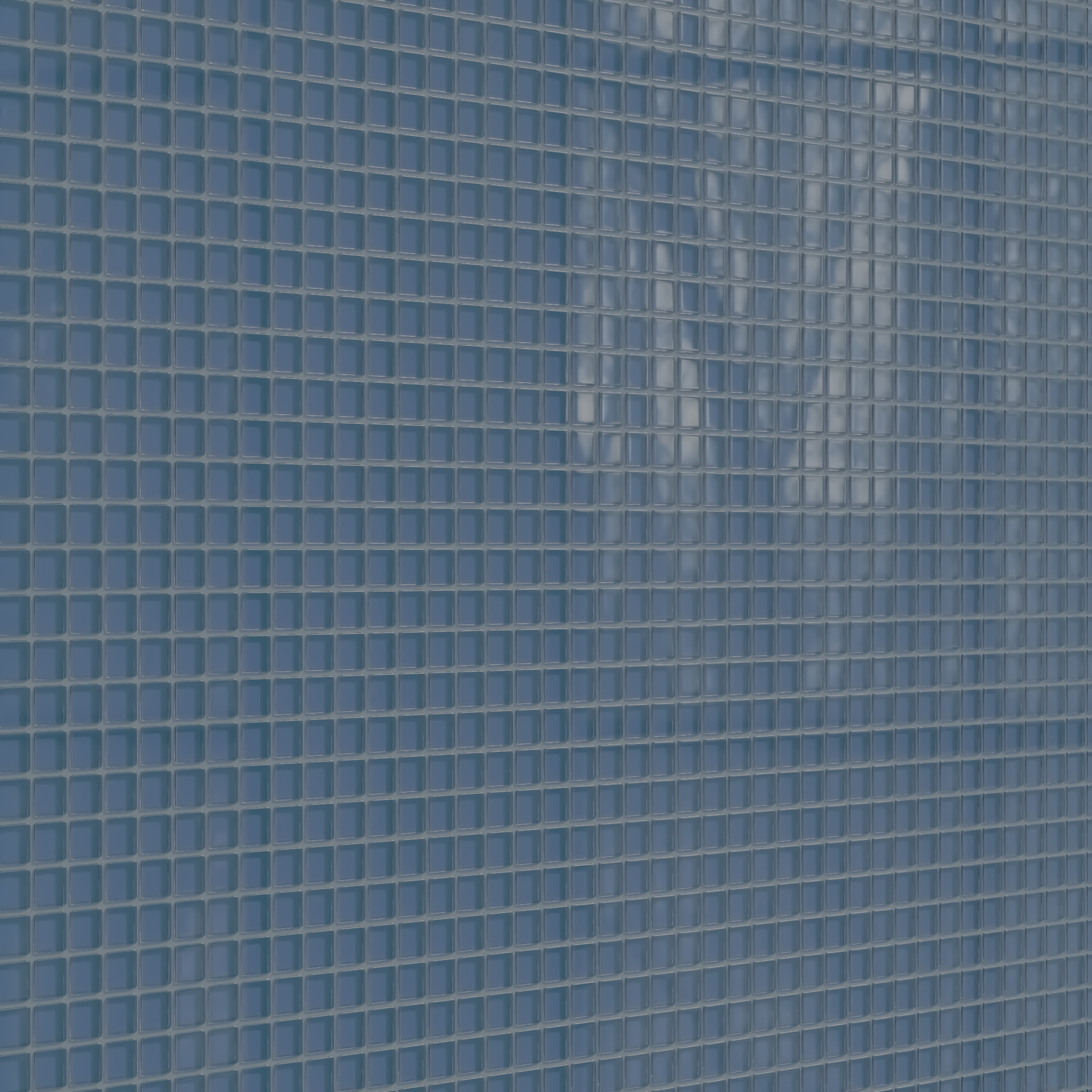 1x1 Straight Set Sheeted Glass Mosaic Tile in Blue Jay Gloss
