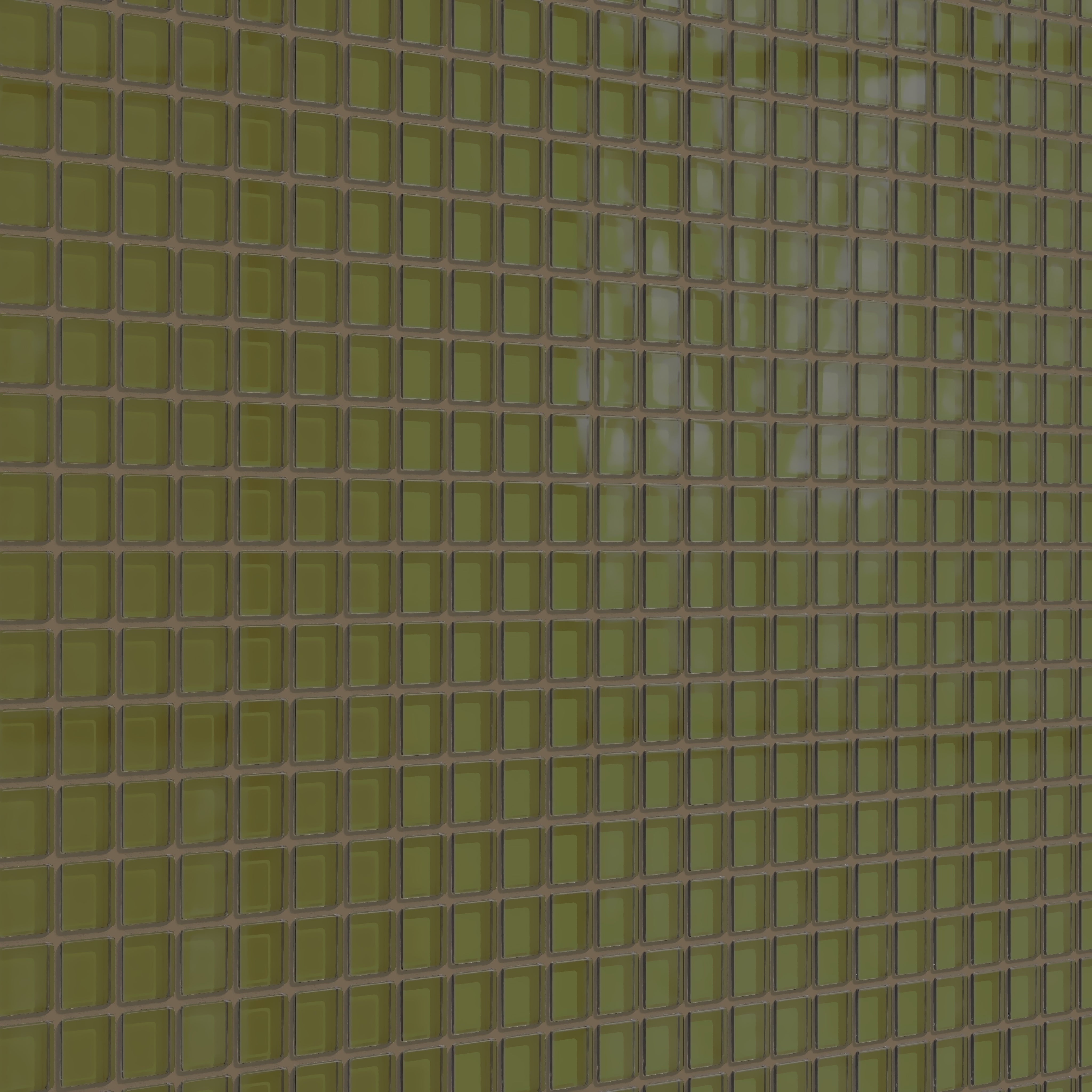 1x1 Straight Set Sheeted Glass Mosaic Tile in Cormorant Gloss