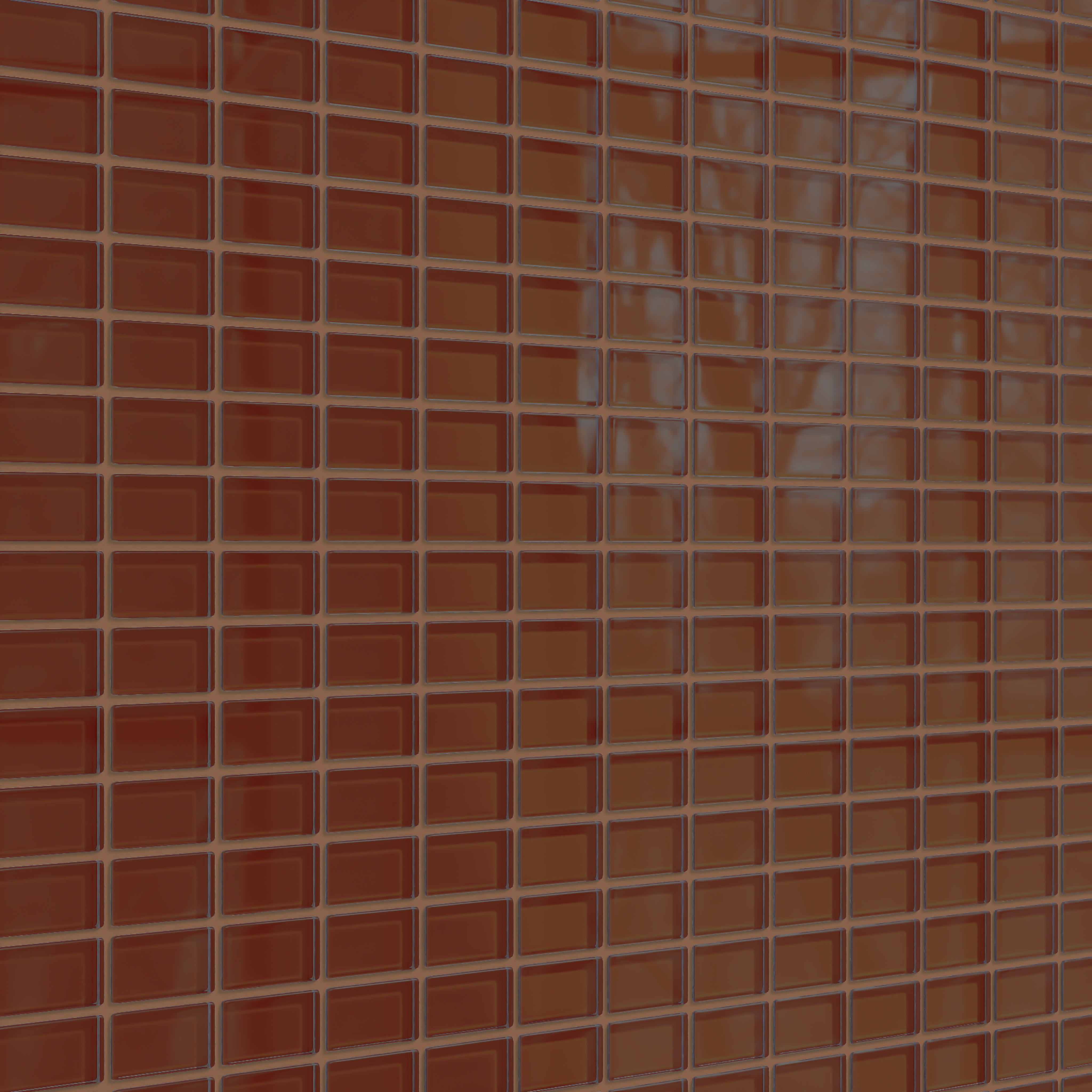 1x2 Straight Set Sheeted Glass Mosaic Tile in Pheasant Gloss