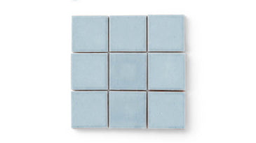 3x3 Straight Set Sheeted Original Ceramic Mosaic Tile in Crater Lake Gloss