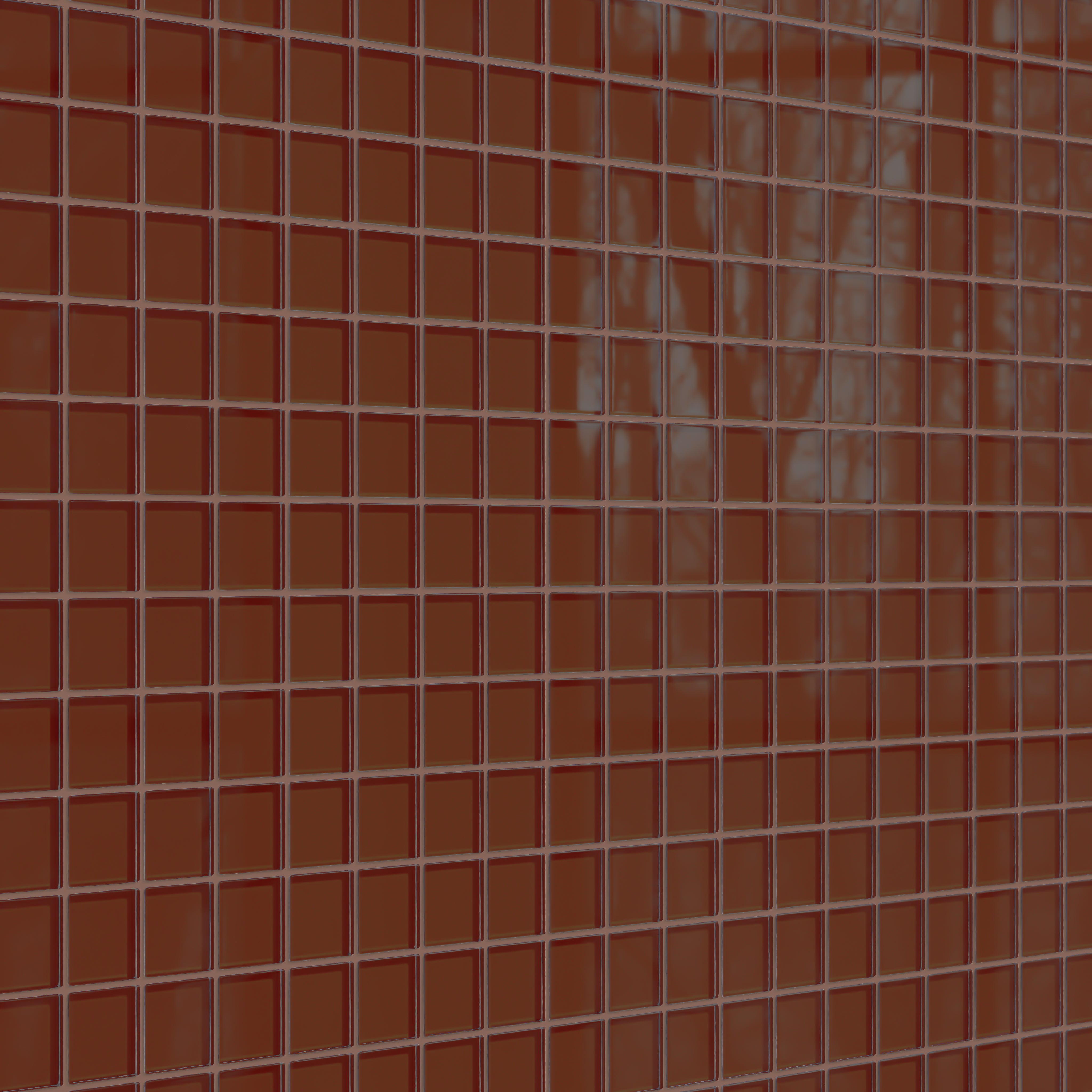 2x2 Straight Set Sheeted Glass Mosaic Tile in Pheasant Gloss