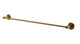 Flatiron Round Towel Bar 30" in Uncoated Polished Brass