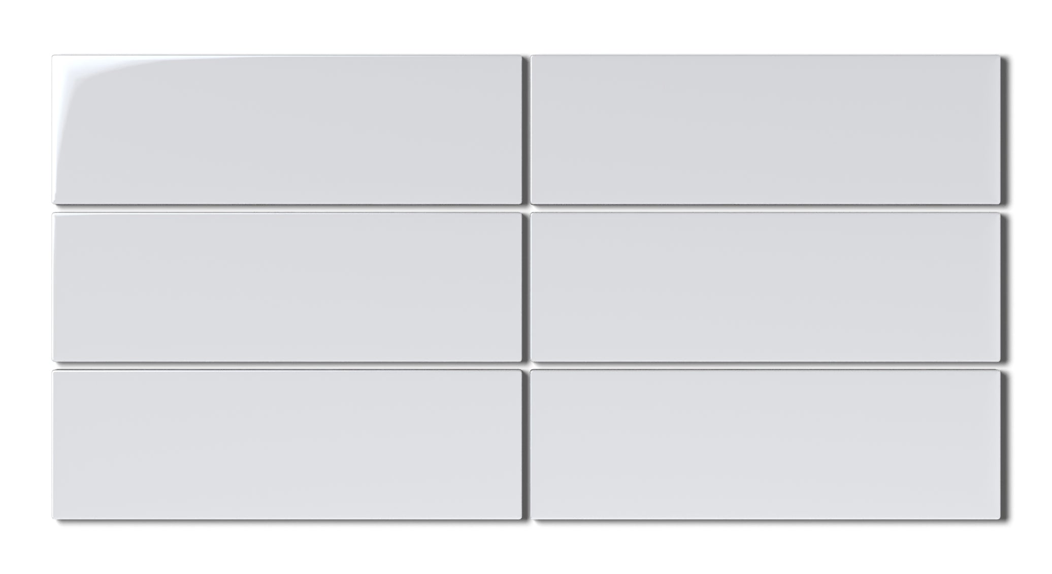 3x9 Natural Press Ceramic Tile in Tin Oxide Gloss